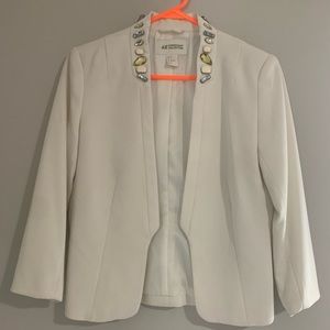 H&M Conscious Collection Cream Blazer w/ Rhinestone